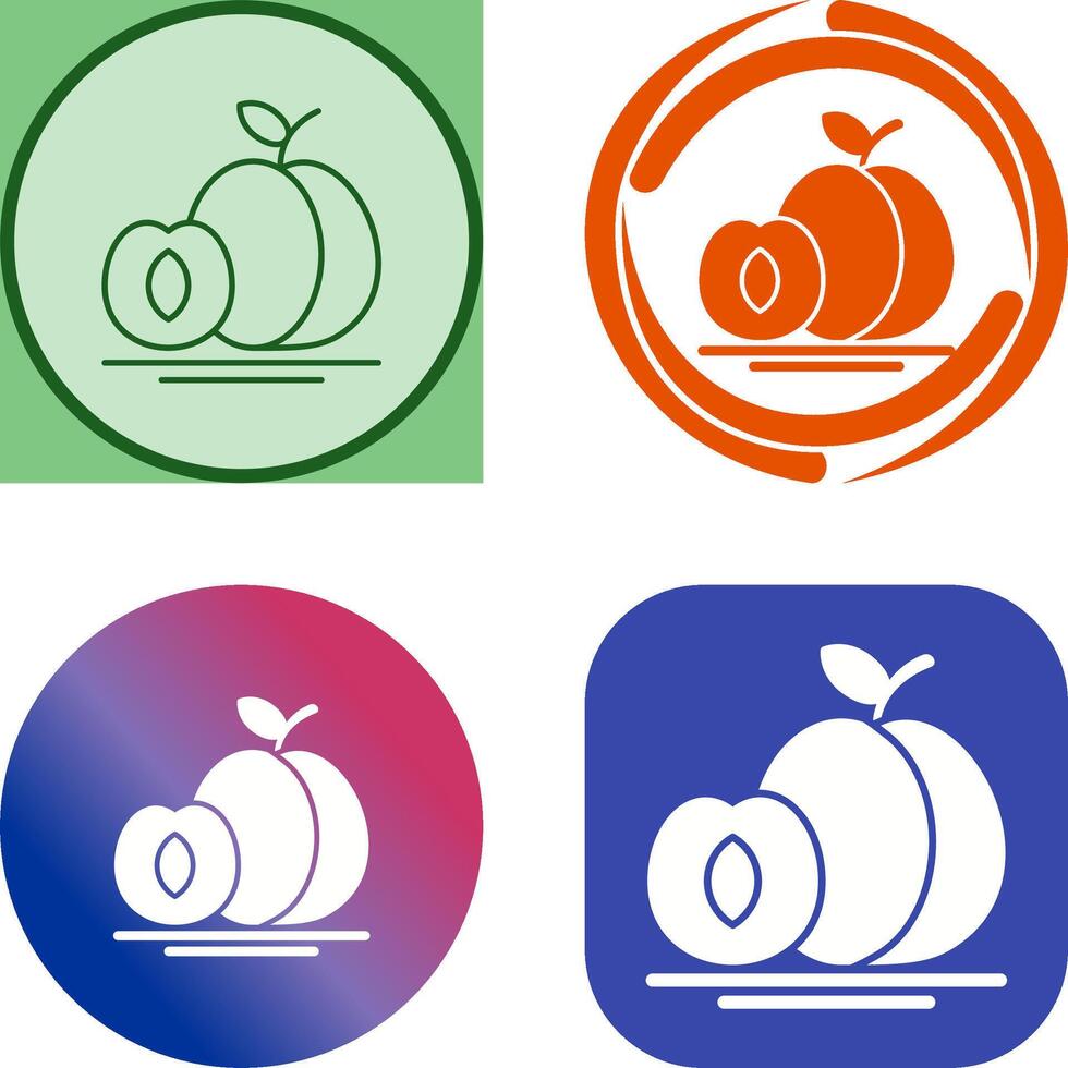 Apricot Icon Design vector