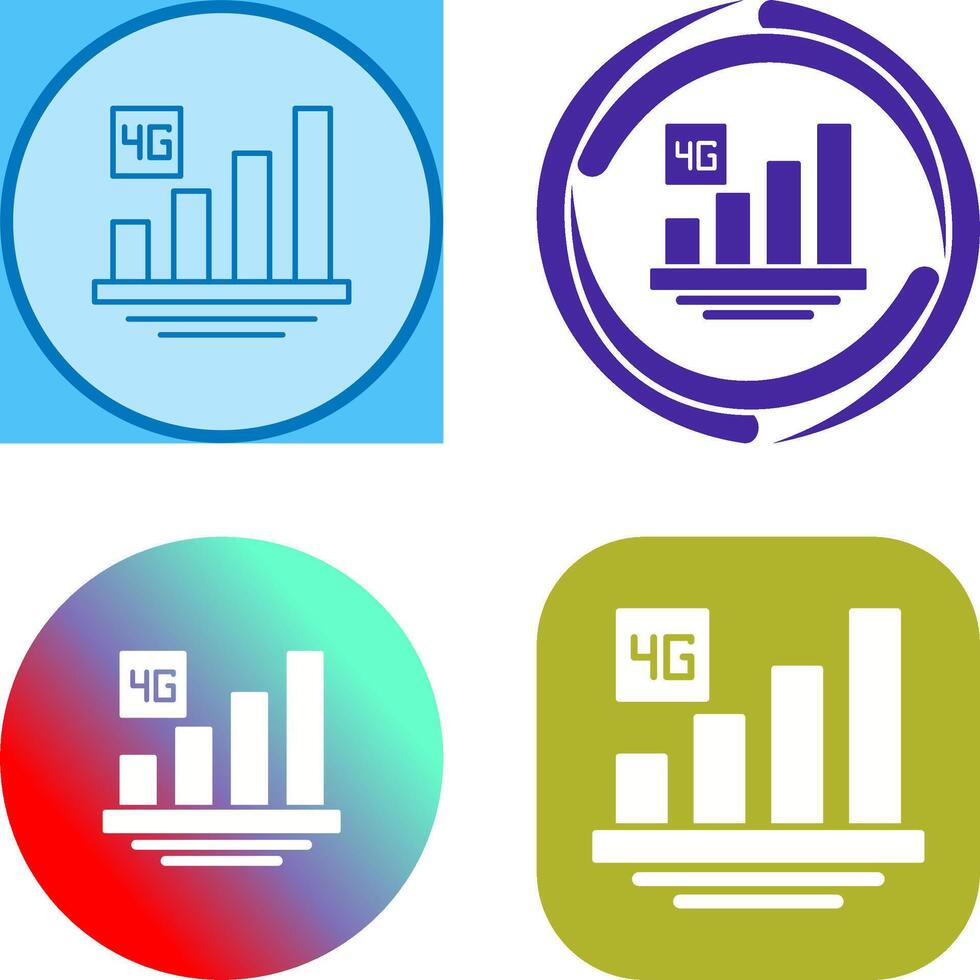 4G Icon Design vector