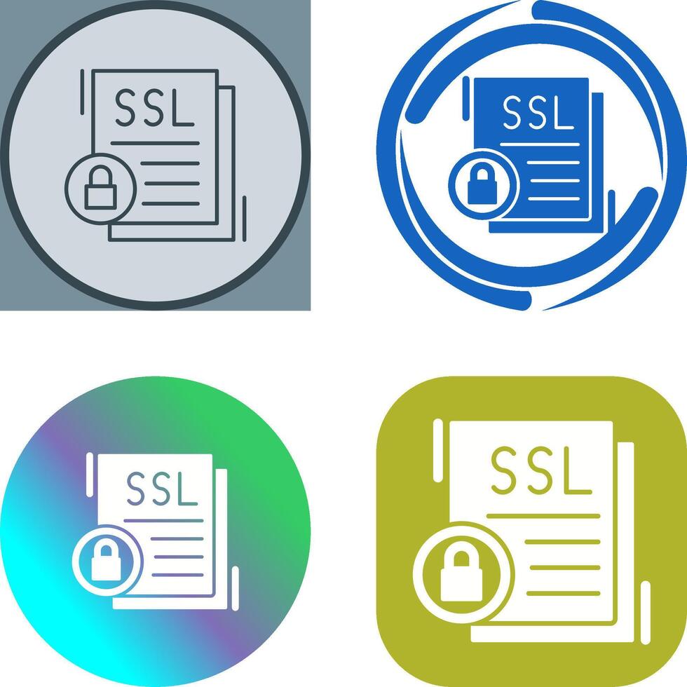 SSL Icon Design vector