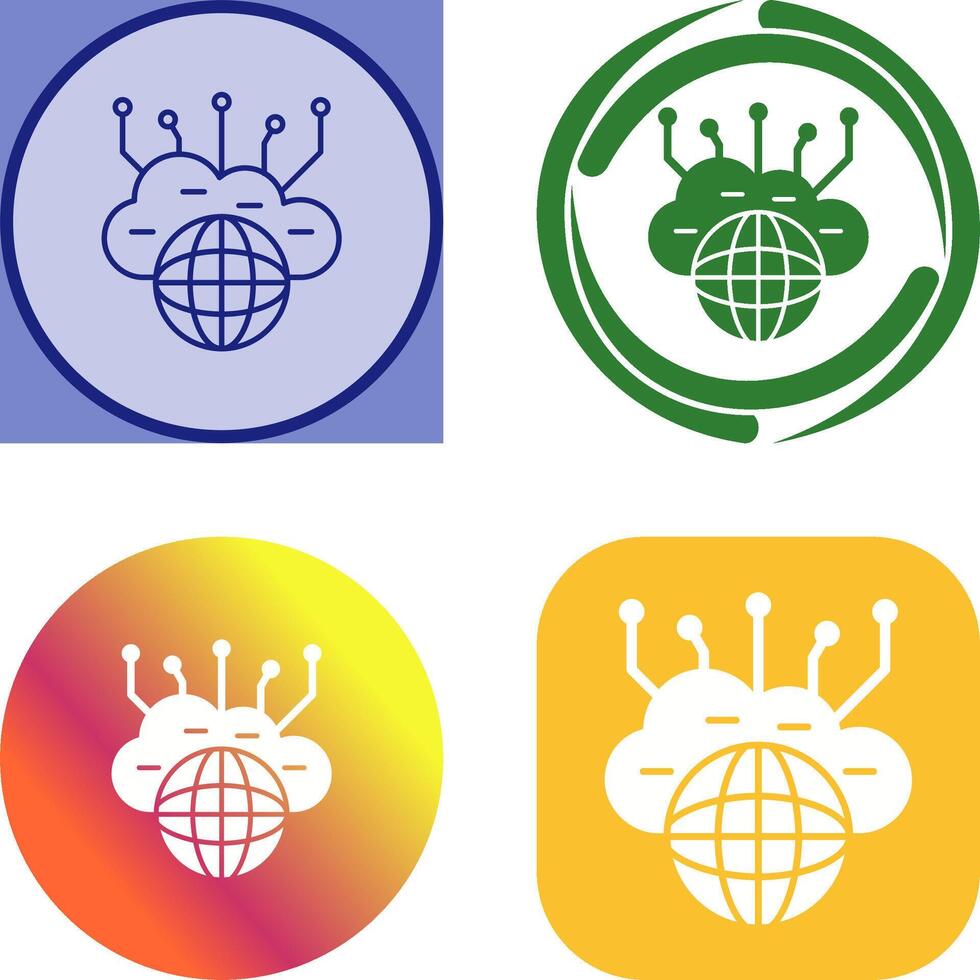 Computing Cloud Icon Design vector