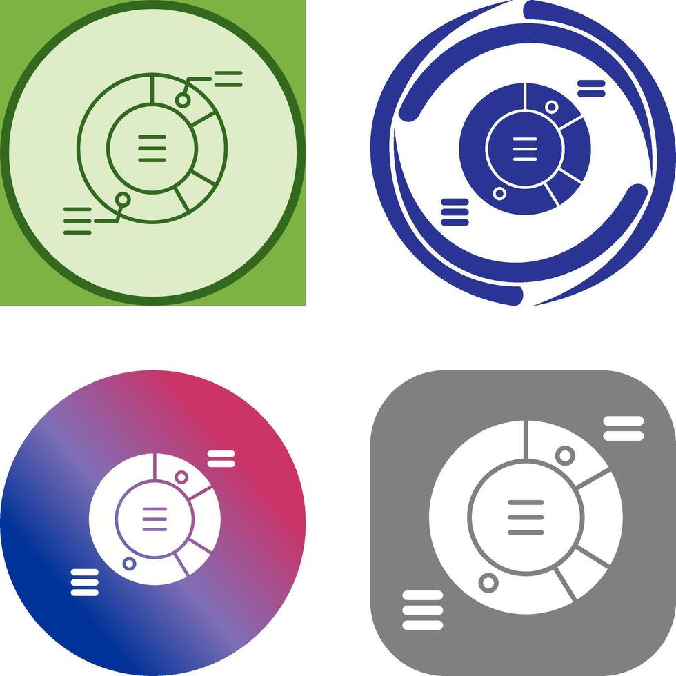 Pie Chart Icon Design vector