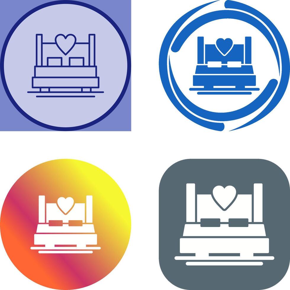 Double Bed Icon Design vector