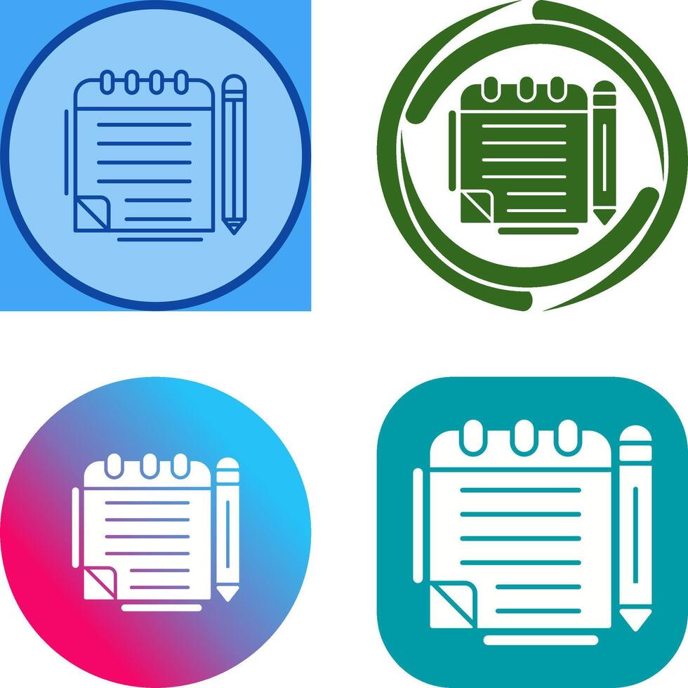 Notepad Icon Design vector