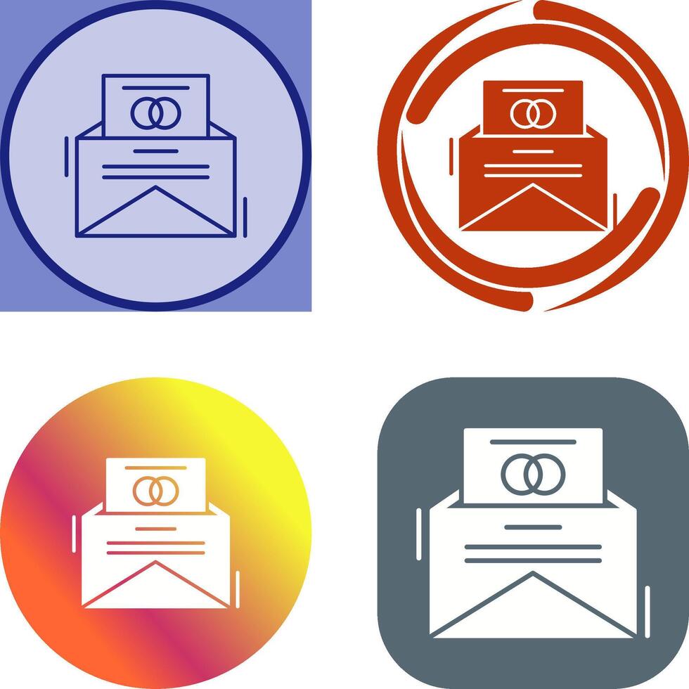 Invitation Card Icon Design vector