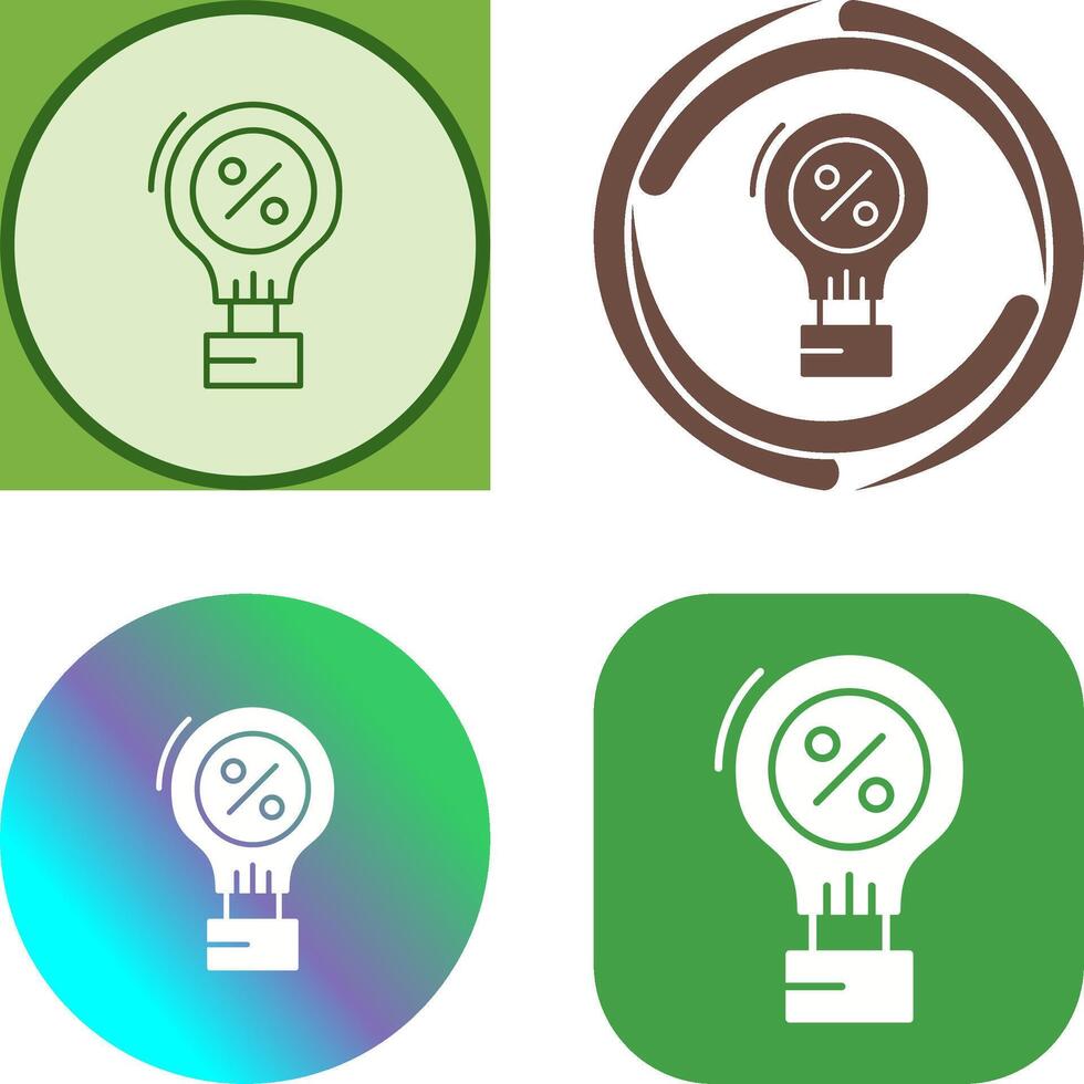 Hot Airballon Icon Design vector