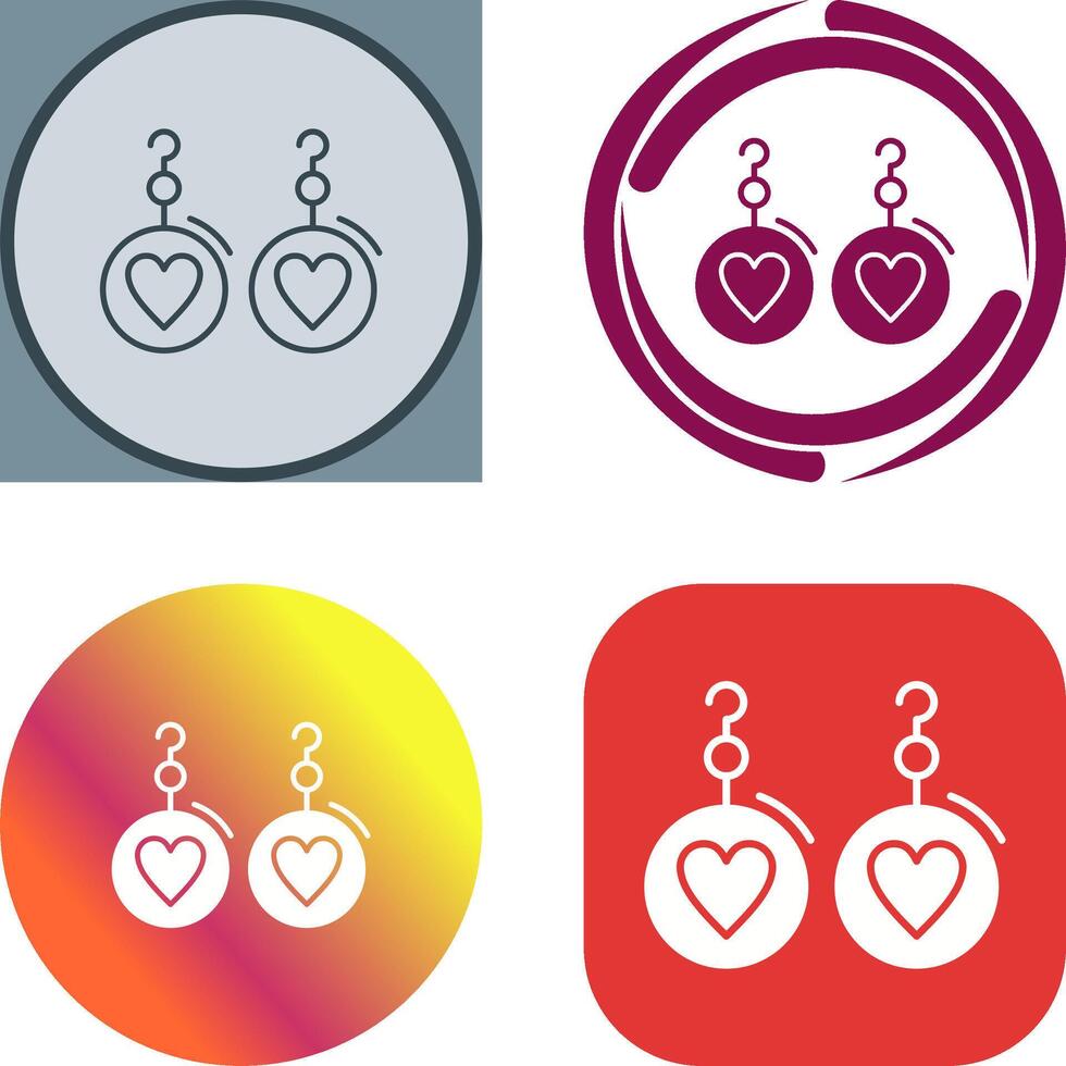 Earrings Icon Design vector