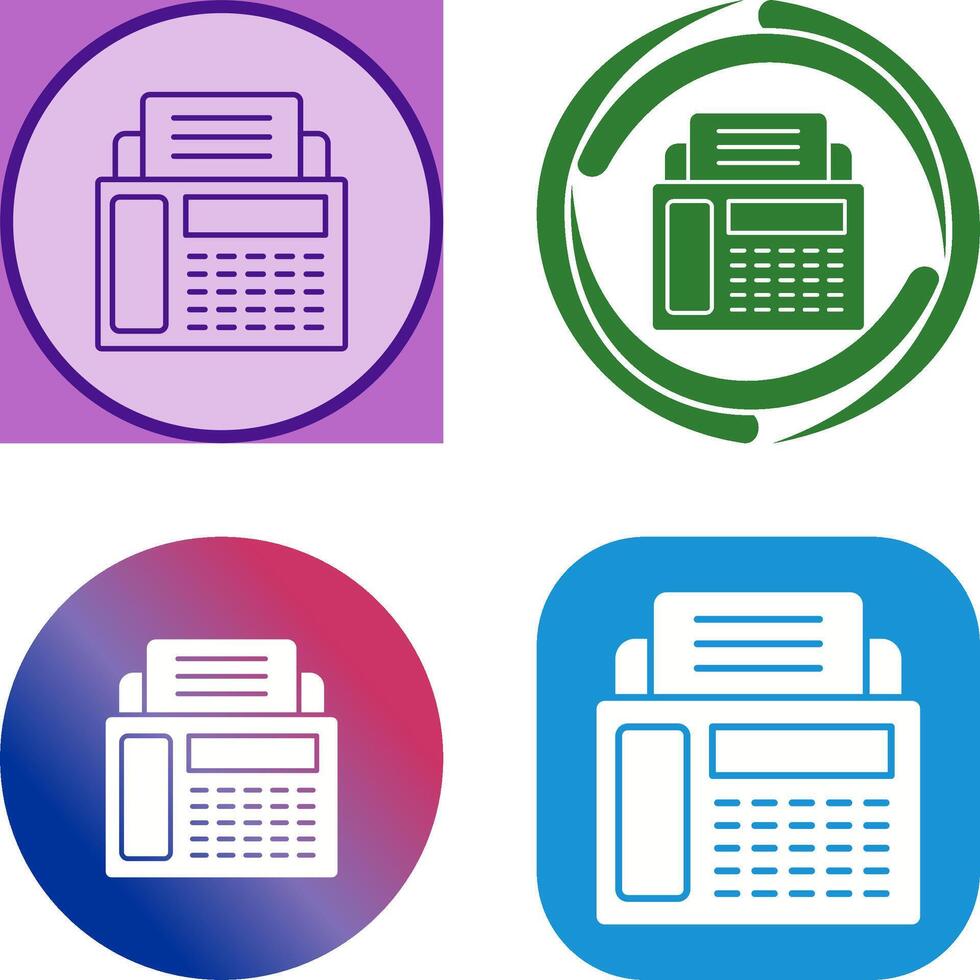 Fax Machine Icon Design vector