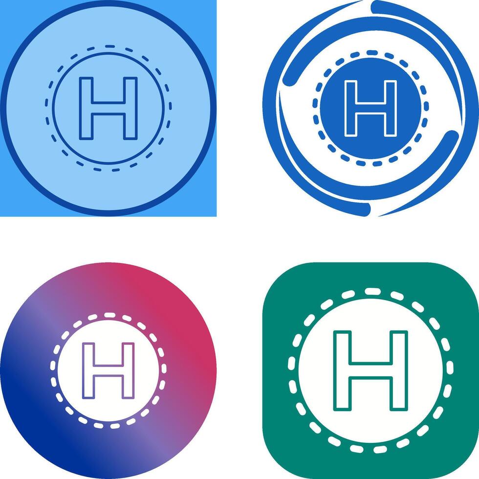 Helipad Icon Design vector