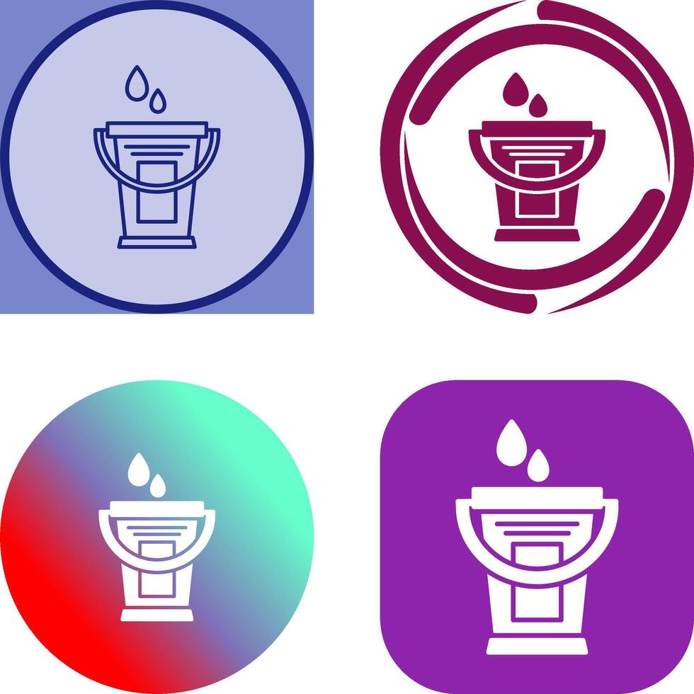Water Bucket Icon Design vector