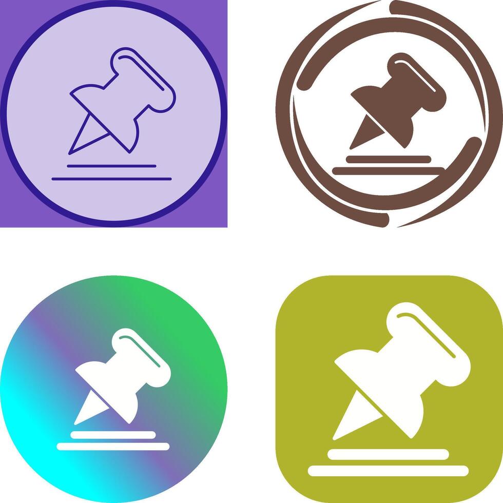 Pin Icon Design vector