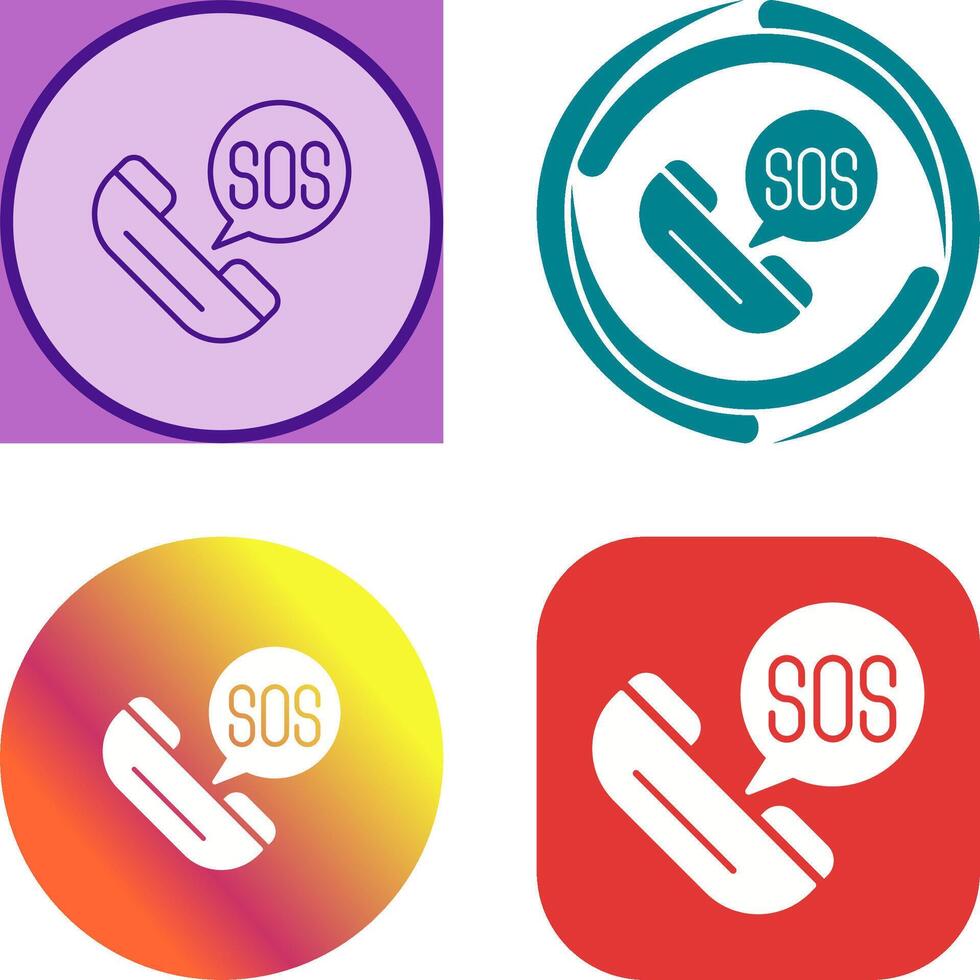 Sos Icon Design vector