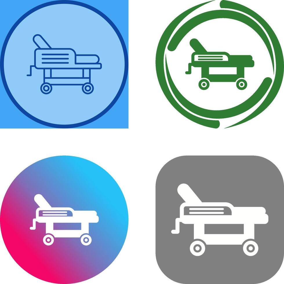 Hospital Bed Icon Design vector
