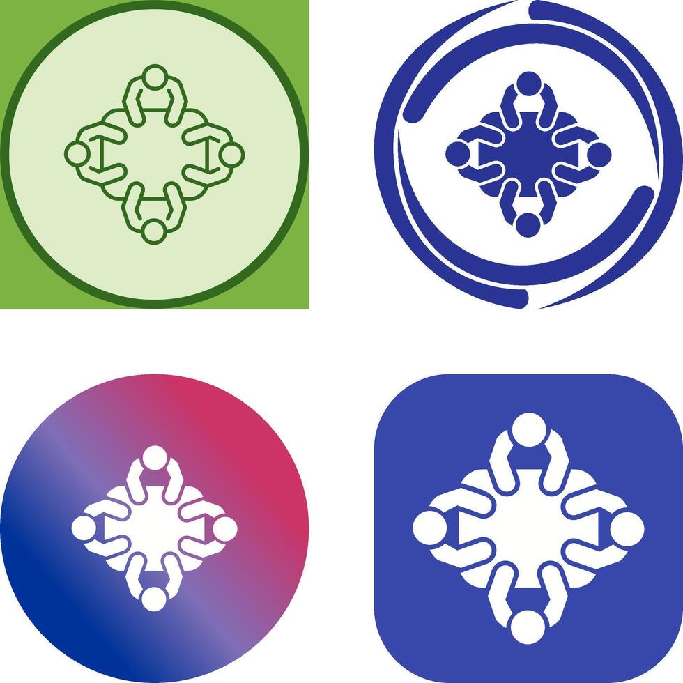 Staff Meeting Icon Design vector