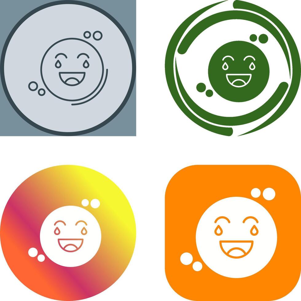 Loughing Icon Design vector