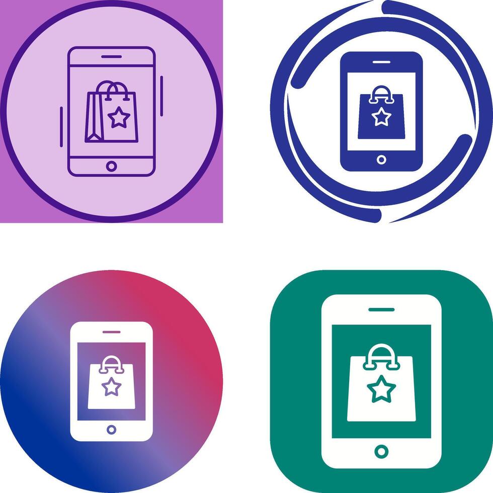 Online Shopping Icon Design vector