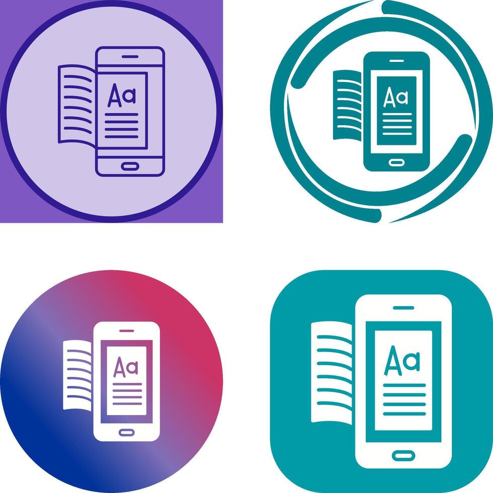 Ebook Icon Design vector