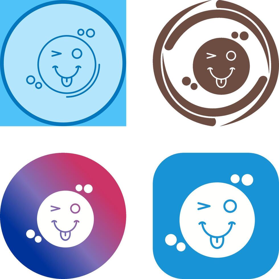 Tongue Out Icon Design vector