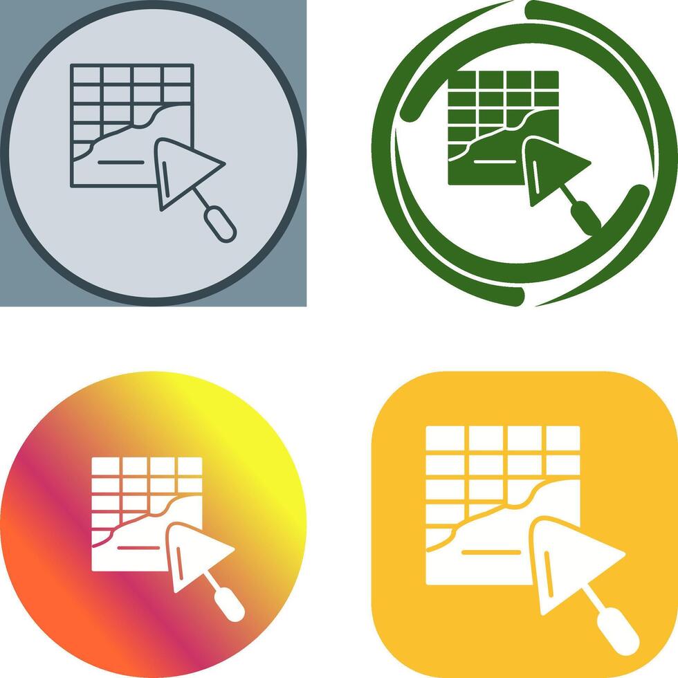 Plastering Icon Design vector