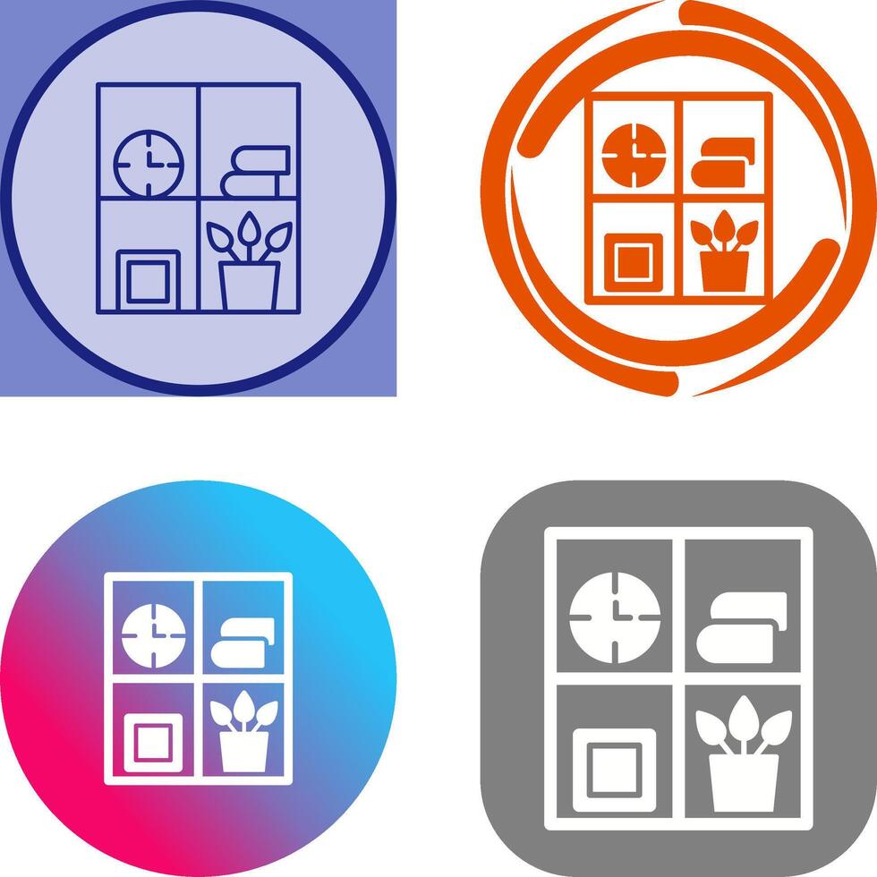 Bookshelf Icon Design vector