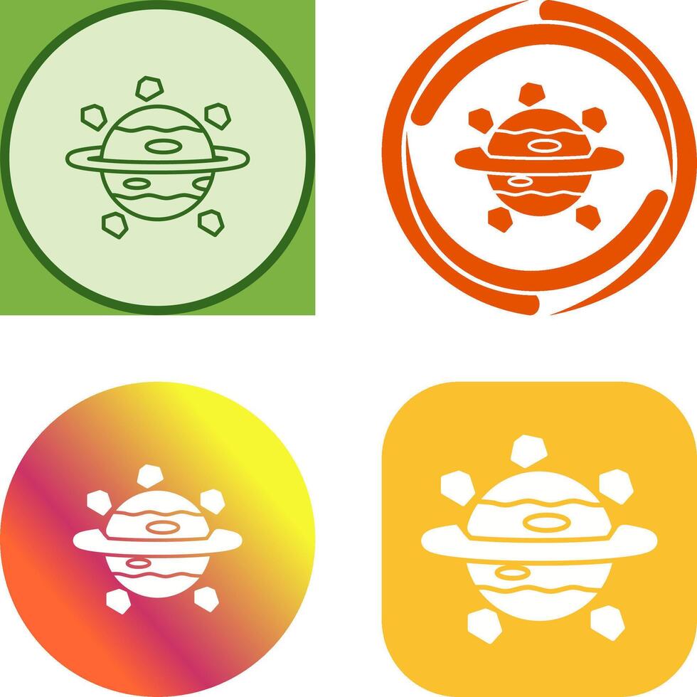Saturn Icon Design vector