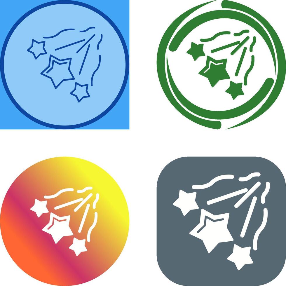 Falling Stars Icon Design vector