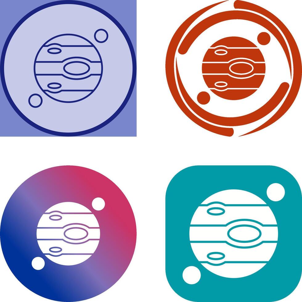 Jupiter Icon Design vector