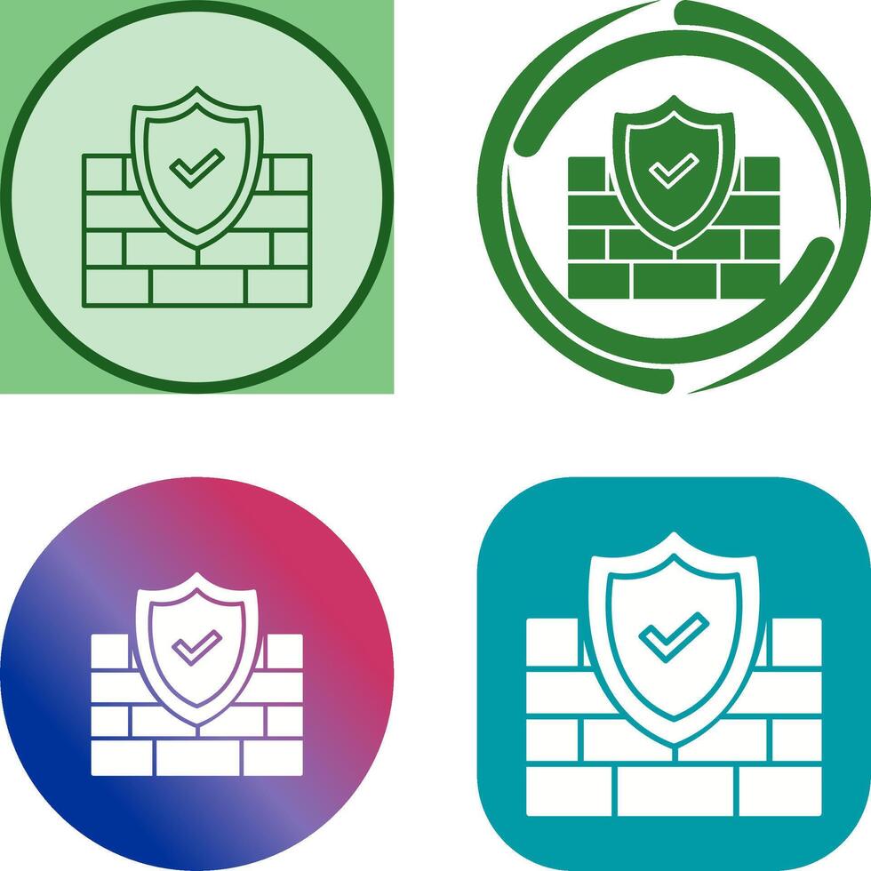 FireWall Icon Design vector