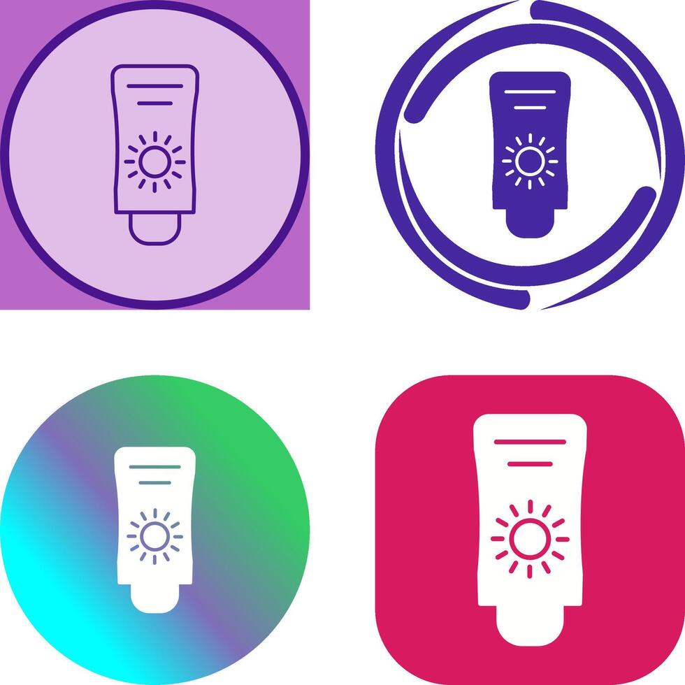 Sun Cream Icon Design vector