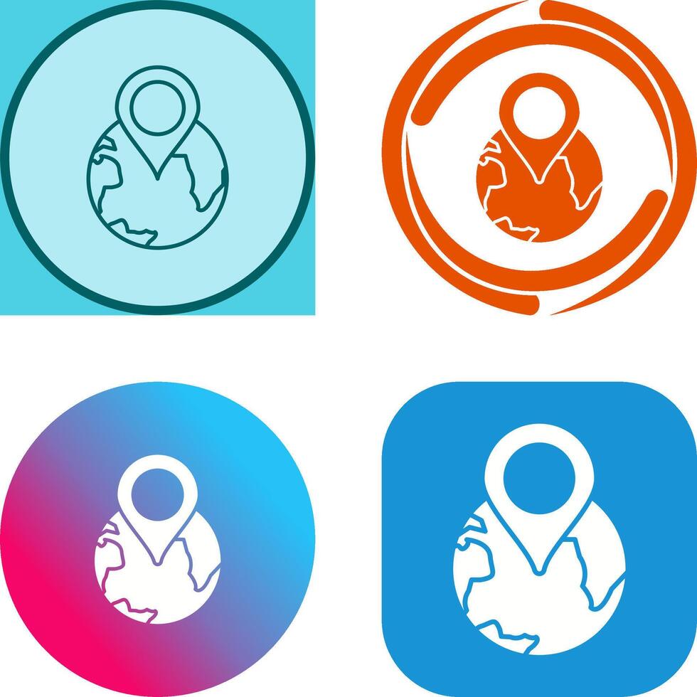 World tour Icon Design vector