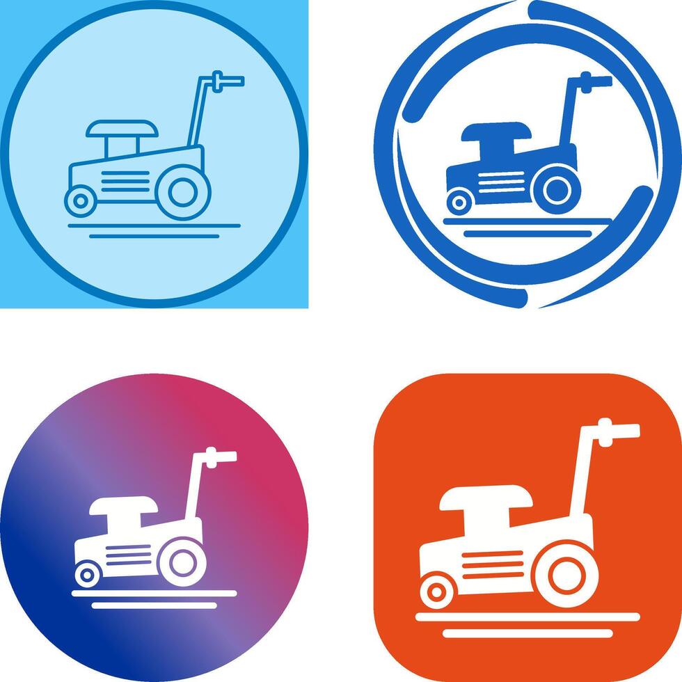Lawn Mower Icon Design vector