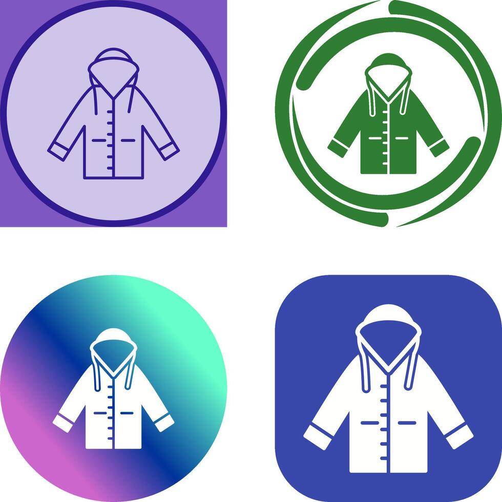 Raincoat Icon Design vector