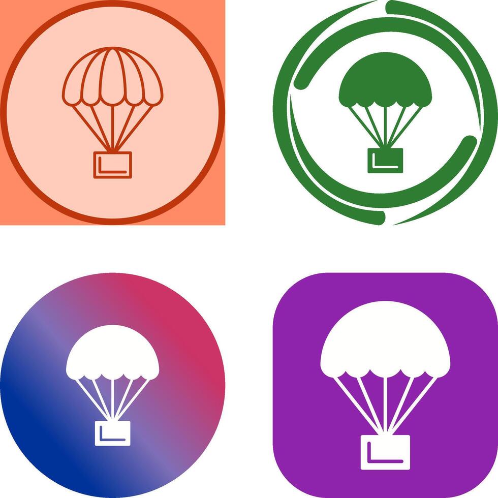 Parachute Icon Design vector