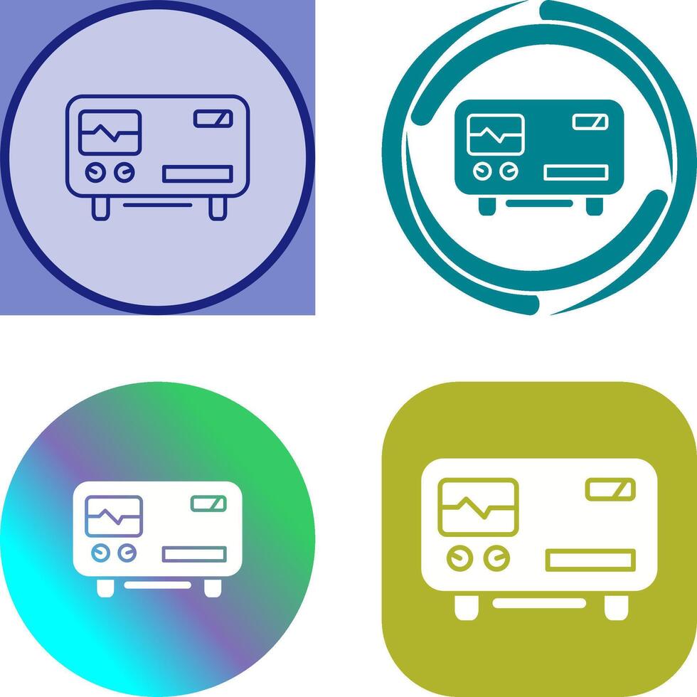 Oscillscope Icon Design vector