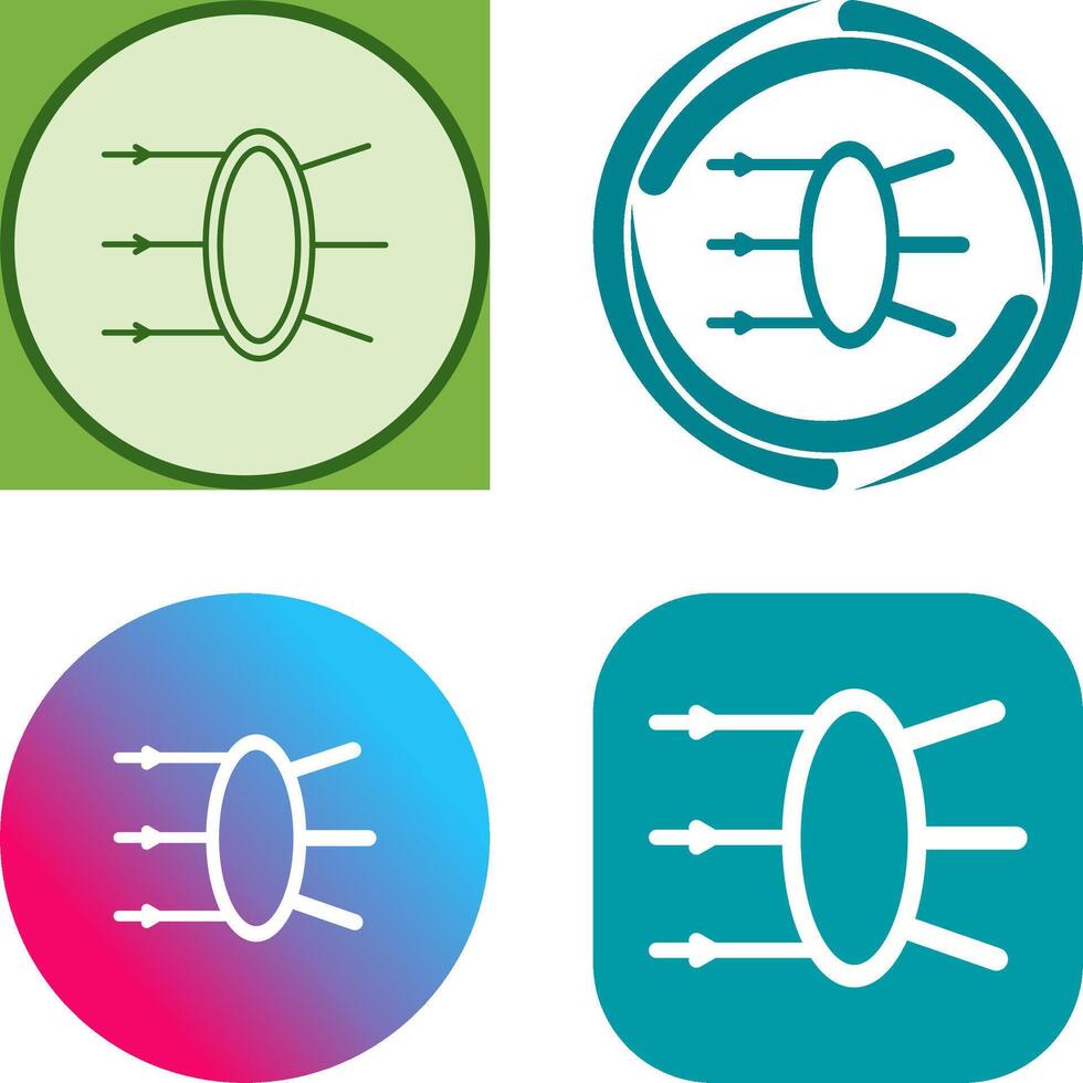 Refraction Icon Design vector