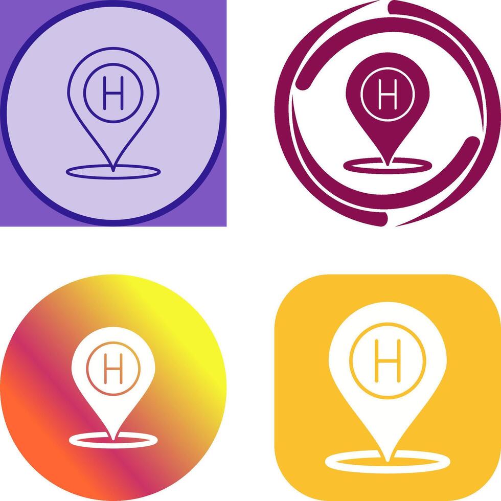 Hotel Location Icon Design vector