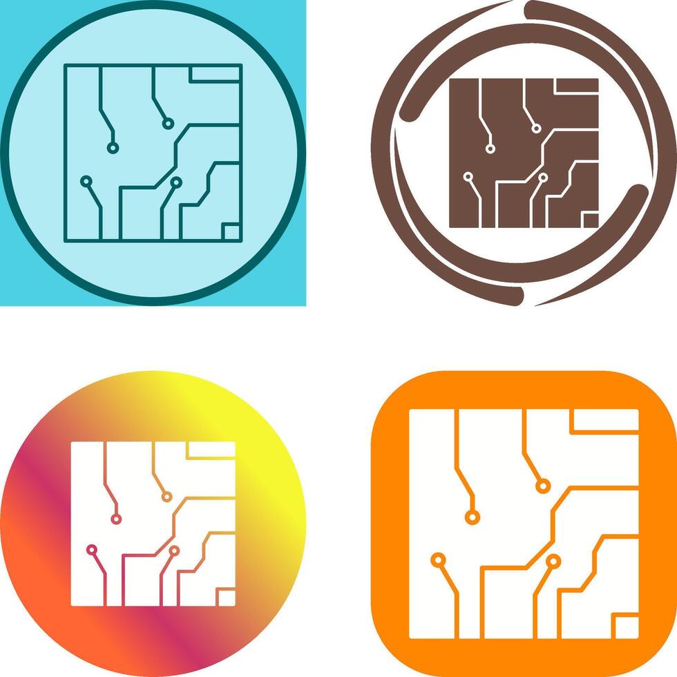 Electrical circuit Icon Design vector