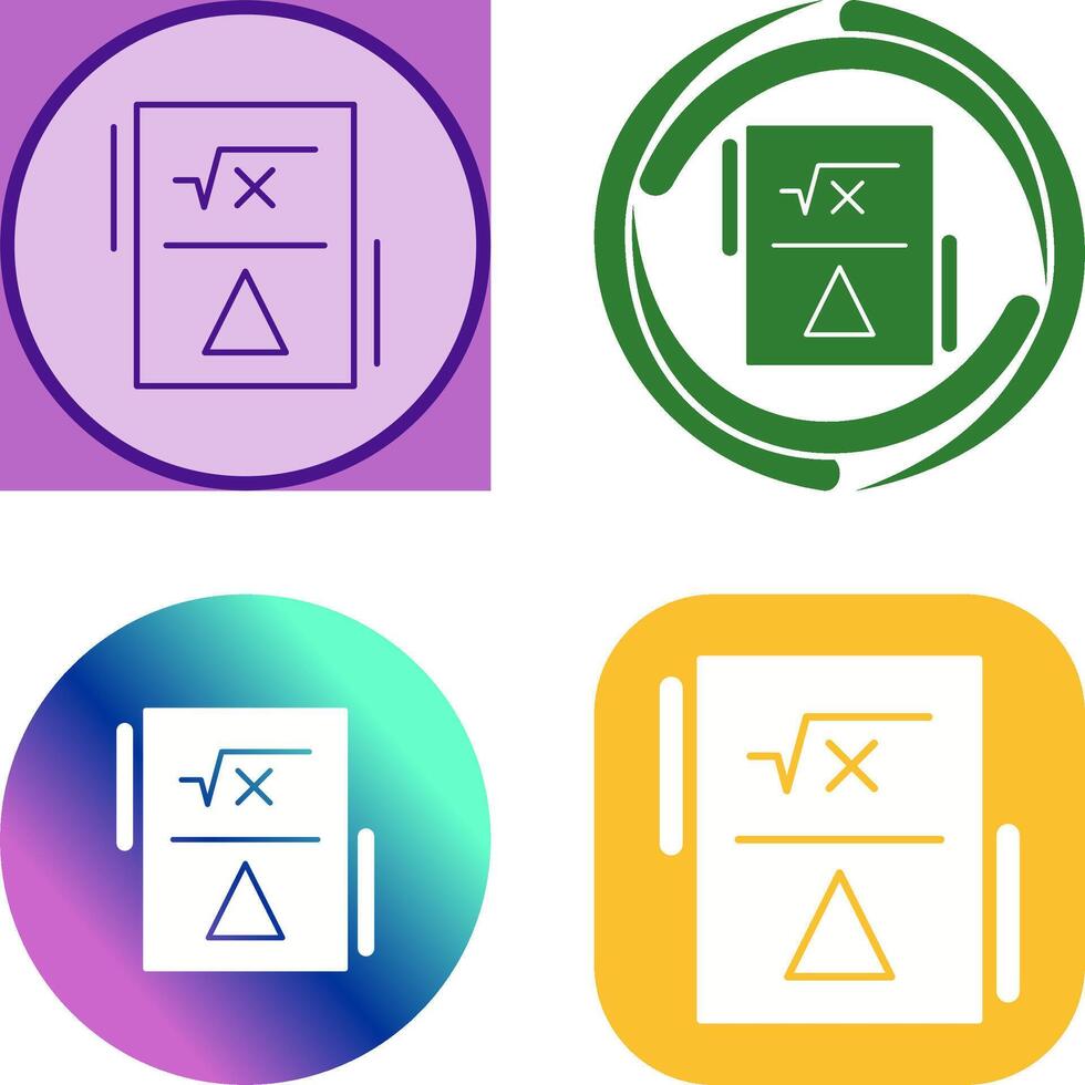 Formula Icon Design vector
