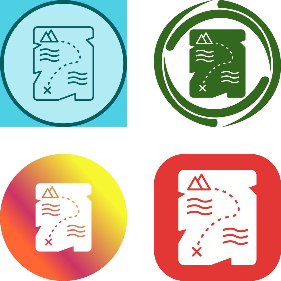 Treasure Map Icon Design vector