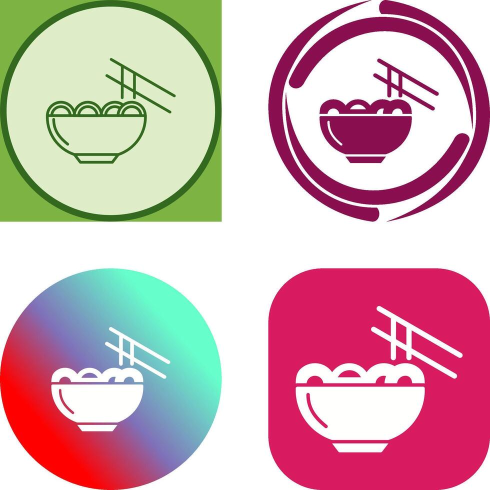 Chinese food Icon Design vector