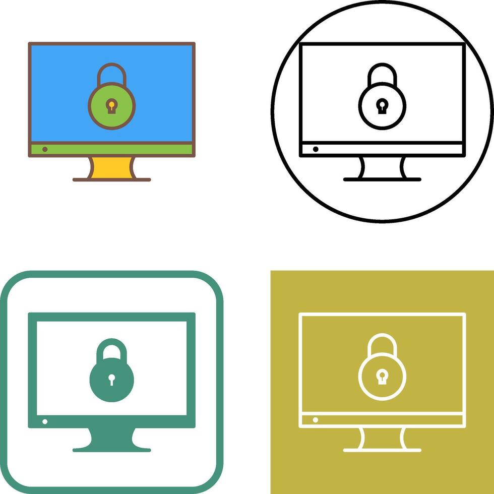 Unique Closed Access Icon Design vector