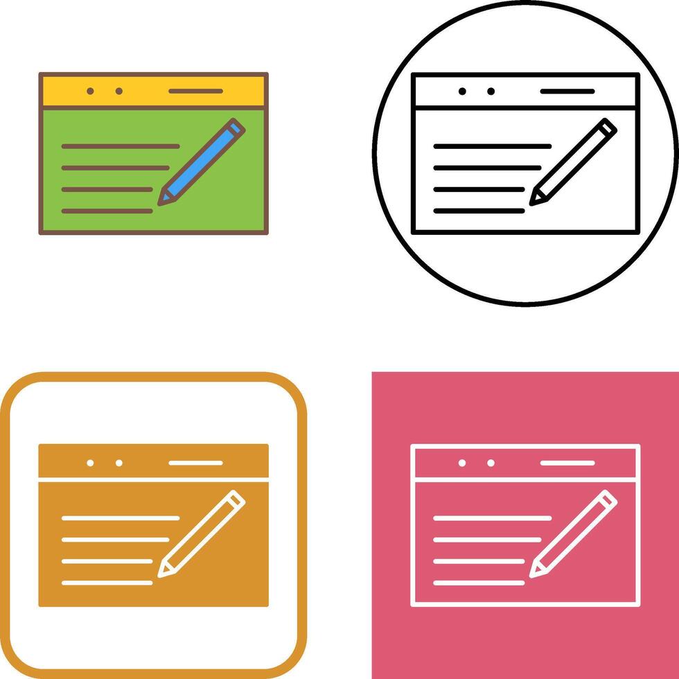 Unique Blogging Service Icon Design vector