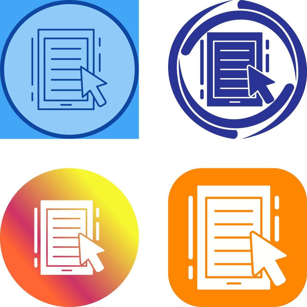 Ebook Icon Design vector