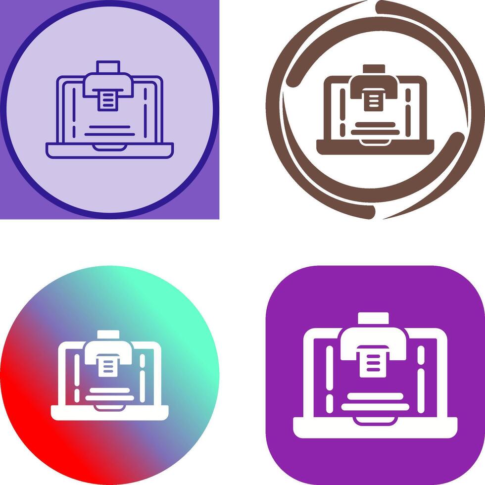 Print Icon Design vector