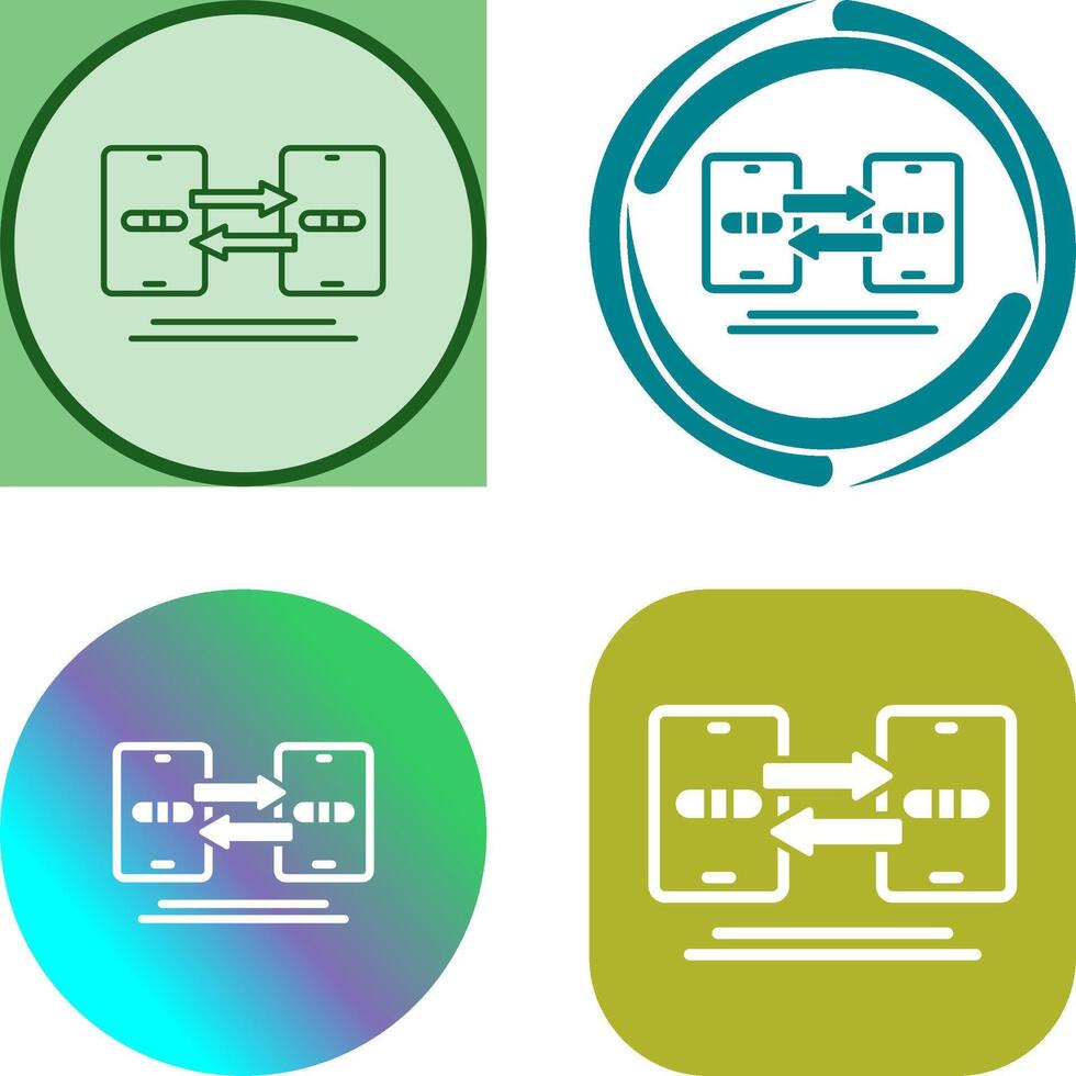 Data Synchronization Icon Design vector