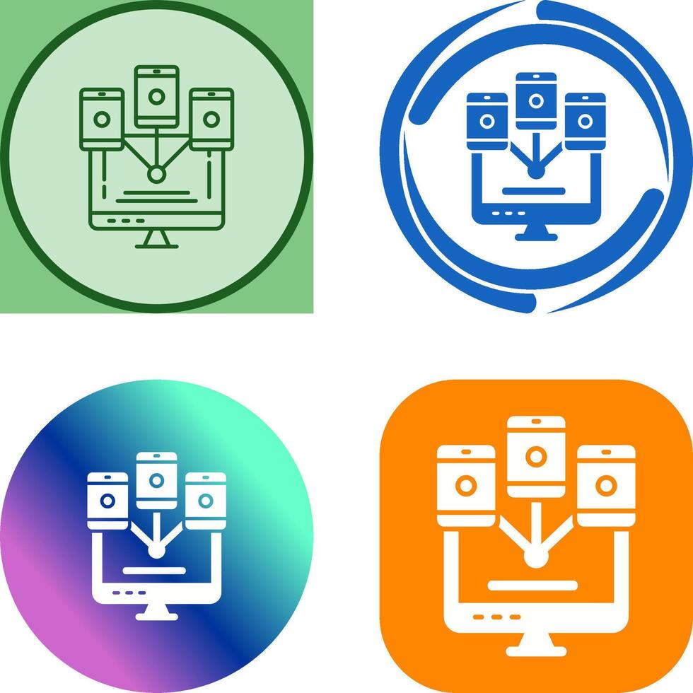Computer Networks Icon Design vector