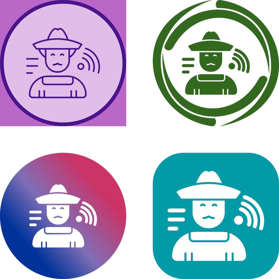 Farmer Icon Design vector