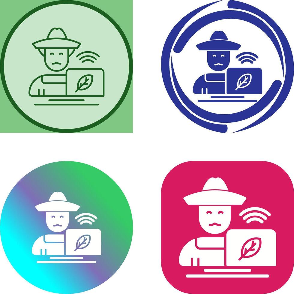 Farmer Icon Design vector