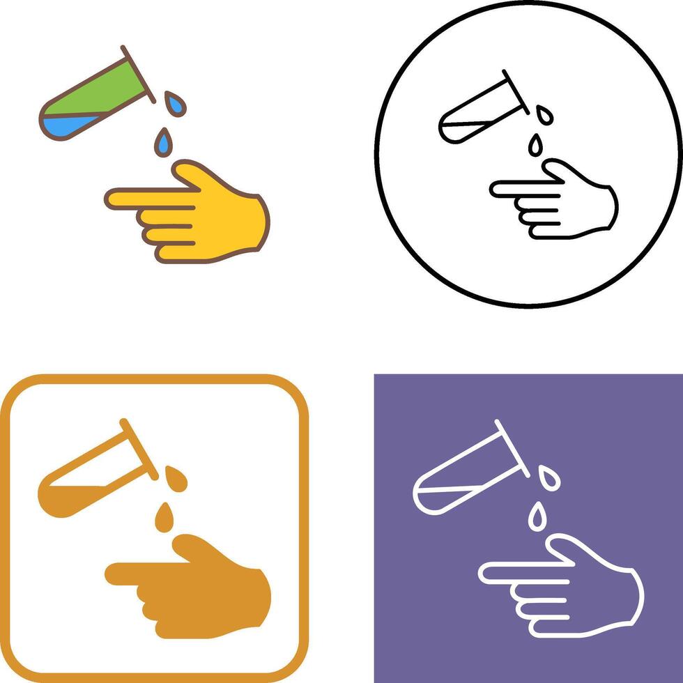 Corrosive Hazard Icon Design vector