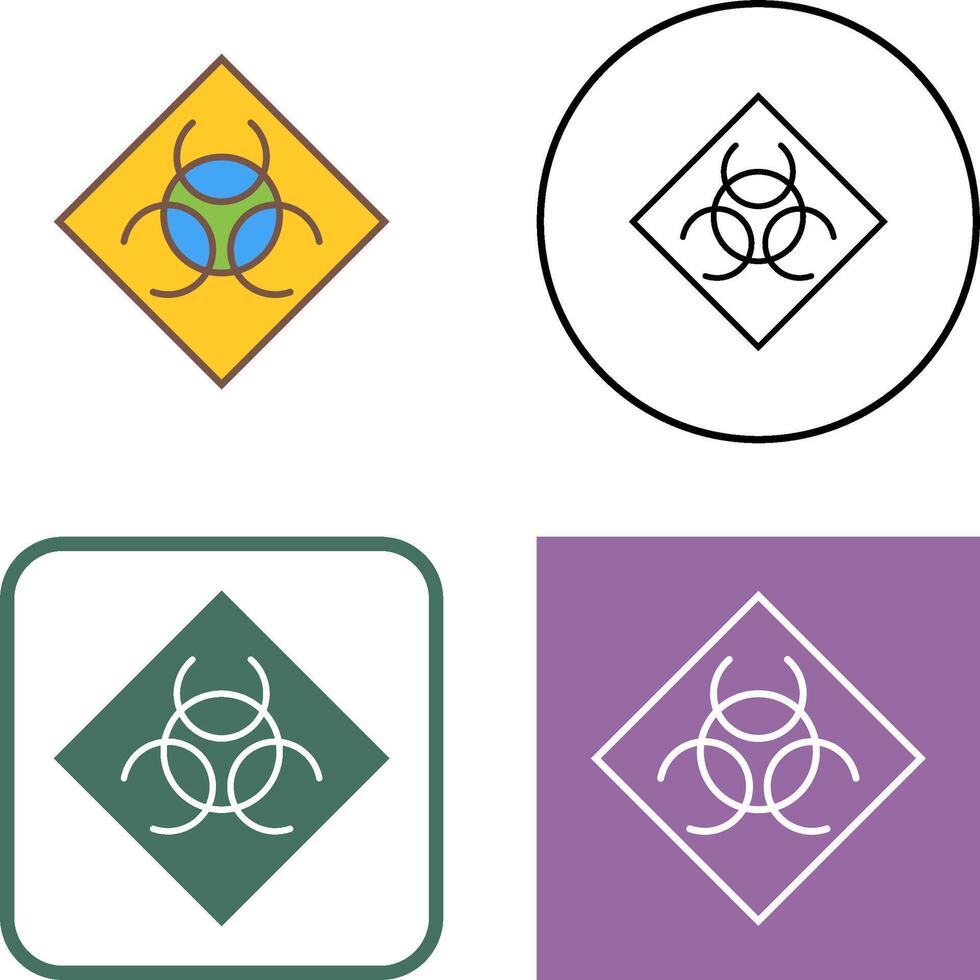 Biological Hazard Icon Design vector