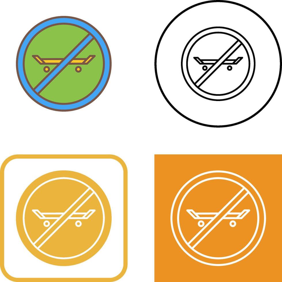 No Skating Icon Design vector